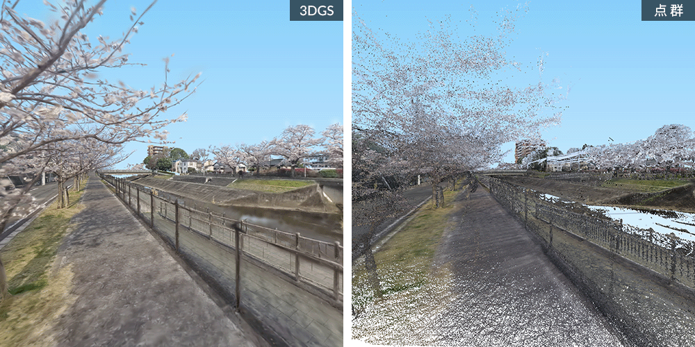 LiDAR-SLAM-RS10_3DGS・点群比較